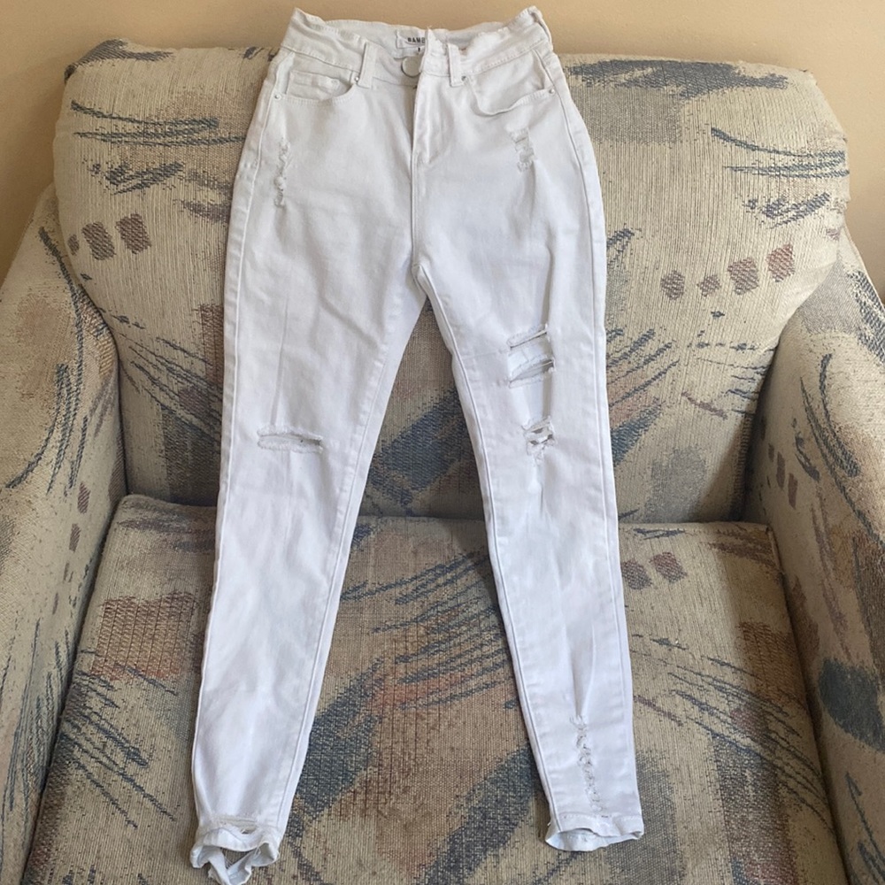 White pants brand bamboo size 1/2